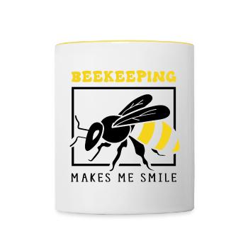 Apiculteur Apiculteur Apicole - Mug contrasté - blanc/jaune - Devant