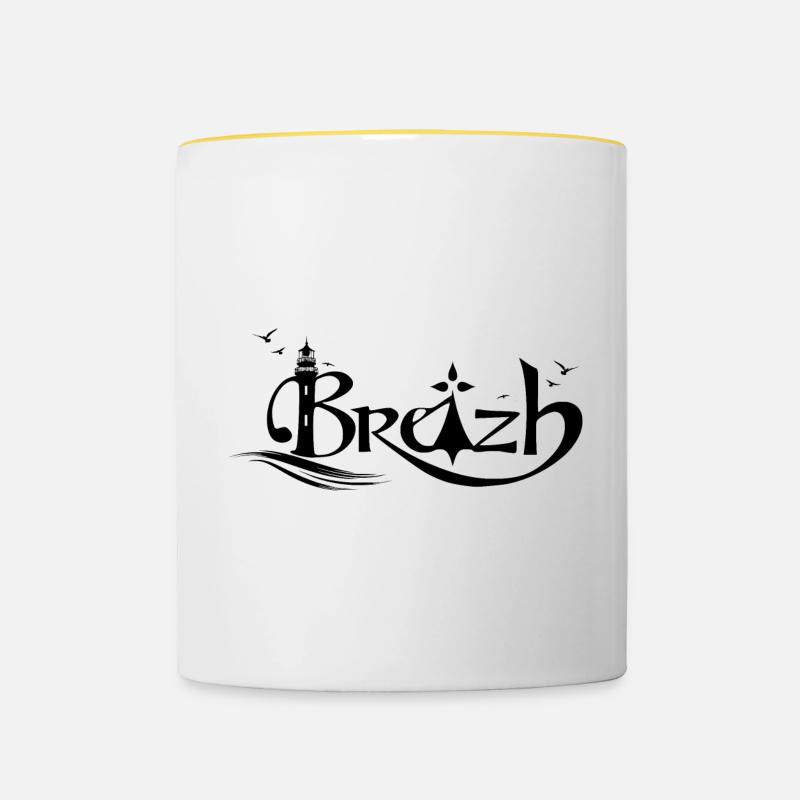 Breizh - Contrasting Mug - white/yellow