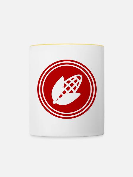 Mais symbol - Tasse zweifarbig - Weiß/Gelb