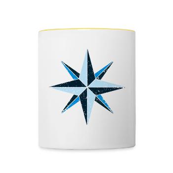 Compass - Contrasting Mug - white/yellow - Front