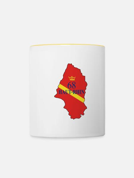 Haut-Rhin - Tasse zweifarbig - Weiß/Gelb