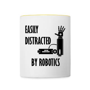 Robotical Engineering Mechanics Electronic - Contrasting Mug - white/yellow - Front