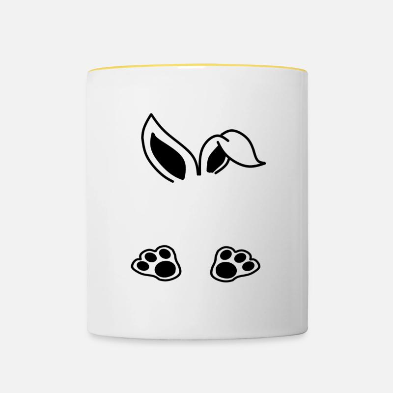 Rabbit - Mug contrasté - blanc/jaune