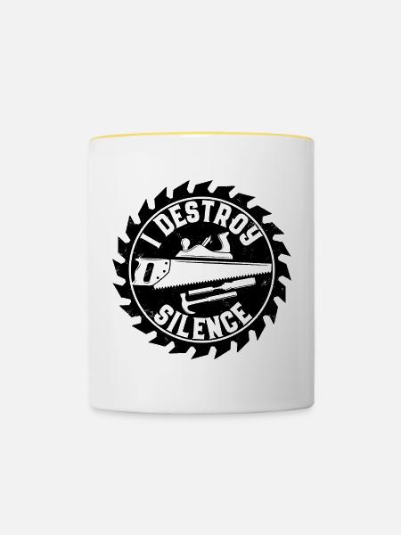 Handwerker - Tasse zweifarbig - Weiß/Gelb