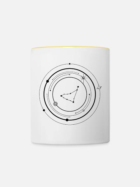 Night Spark Starburst Emblem - Tasse zweifarbig - Weiß/Gelb