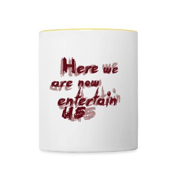 Here we are now - Contrasting Mug - white/yellow - Front