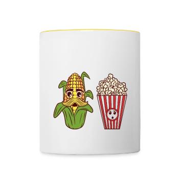 Vegan Farm Vegetable Yellow Cooking Collection - Mug contrasté - blanc/jaune - Devant