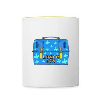 Food Package Meal Cook Cuisine Dish Apparel Title - Contrasting Mug - white/yellow - Front