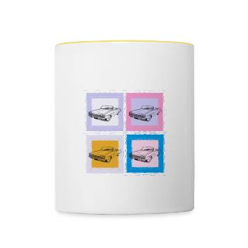 Felgengeschwindigkeit beschleunigt Bremsrad Straßendesign - Tasse zweifarbig - Weiß/Gelb - Vorne
