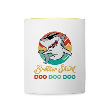 Brother Shark Doo Doo DooPour fans of the quest - Mug contrasté - blanc/jaune - Devant
