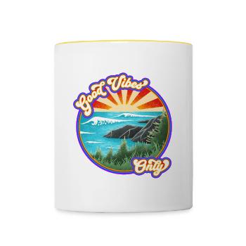 Good Vibes Only - Contrasting Mug - white/yellow - Front