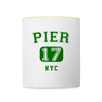 Pier 17 Gift Athletic Design Gift - Contrasting Mug - white/yellow - Front