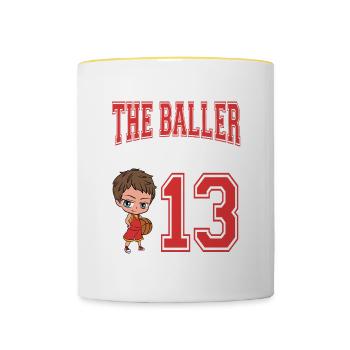 Coach Player Team Rebound Court Collection Die - Tasse zweifarbig - Weiß/Gelb - Vorne