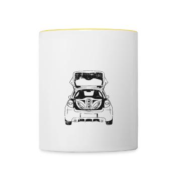 Rims Speed Accelerate Break Wheel Road Design - Contrasting Mug - white/yellow - Front