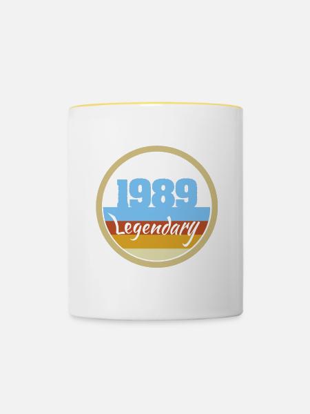 Legendary 1989 - Tasse zweifarbig - Weiß/Gelb