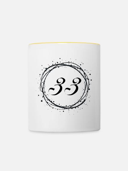 33 - Tasse zweifarbig - Weiß/Gelb