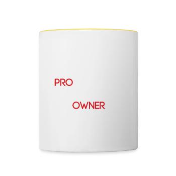 Trust Me I Am A PROfessional Business OWNER I - Contrasting Mug - white/yellow - Front