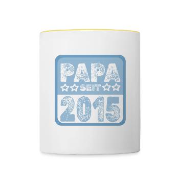 2015 - Tasse zweifarbig - Weiß/Gelb - Vorne