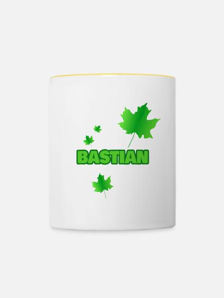 Fortwirt Bastian - Tasse zweifarbig - Weiß/Gelb