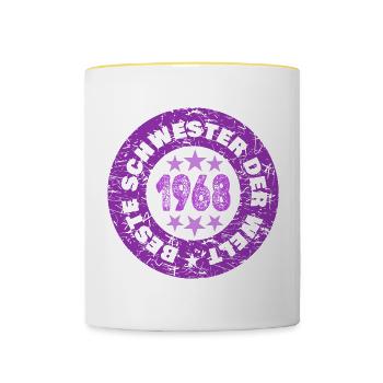 1968 1968 - Tasse zweifarbig - Weiß/Gelb - Vorne