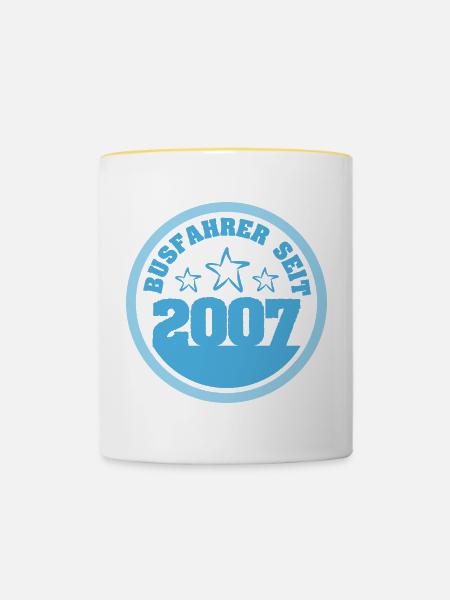 2007 - Tasse zweifarbig - Weiß/Gelb