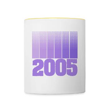 2005 - Tasse zweifarbig - Weiß/Gelb - Vorne
