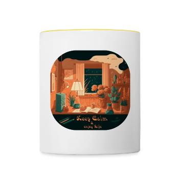Keep Calm - Contrasting Mug - white/yellow - Front
