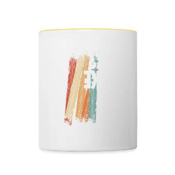 Ist mein Fahrrad in Ordnung? Bike-T-Shirt für Biker mit - Tasse zweifarbig - Weiß/Gelb - Vorne
