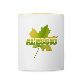 Autumn Alessio - Contrasting Mug - white/yellow - Front