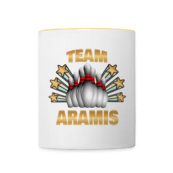 Bowling Aramis - Tasse zweifarbig - Weiß/Gelb - Vorne