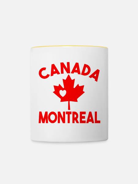 Kanada Montreal - Tasse zweifarbig - Weiß/Gelb