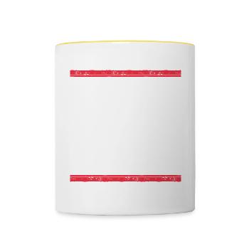 Italia 2023 - Tasse zweifarbig - Weiß/Gelb - Vorne