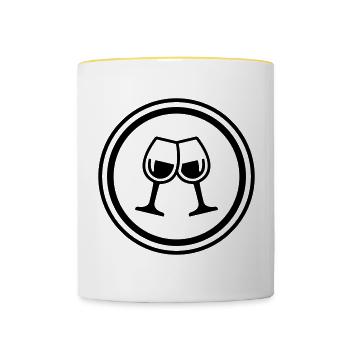 Wine glasses - Contrasting Mug - white/yellow - Front