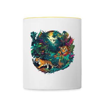 Jungle - Contrasting Mug - white/yellow - Front