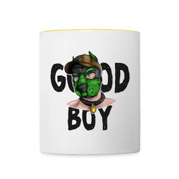 GoodBoyGreen - Tasse zweifarbig - Weiß/Gelb - Vorne