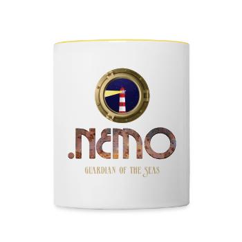 Phare Gardian of the Seas by Némo - Mug contrasté - blanc/jaune - Devant