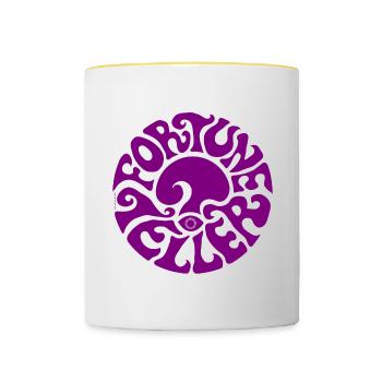 FORTUNE TELLER - lila - Wahrsager*in psychedelic - Tasse zweifarbig - Weiß/Gelb - Vorne
