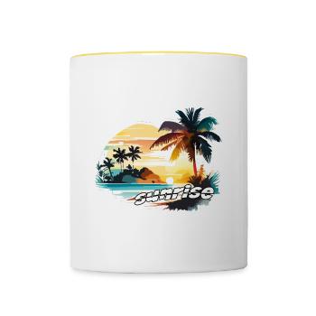 Sunrise - Contrasting Mug - white/yellow - Front