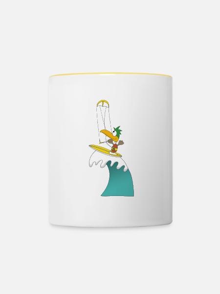 KITE - ENTE - Tasse zweifarbig - Weiß/Gelb