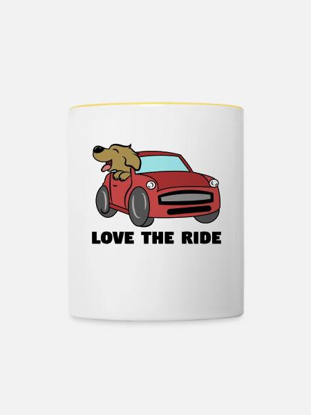 Hund Statement Kuscheltier Haustiere Lieblingstier - Tasse zweifarbig - Weiß/Gelb