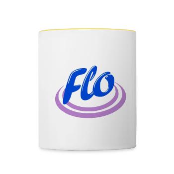 Flo - Mug contrasté - blanc/jaune - Devant