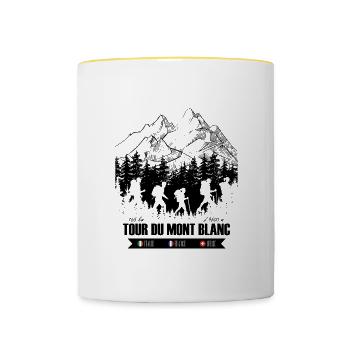 Tour du Mont Blanc - Tasse zweifarbig - Weiß/Gelb - Vorne
