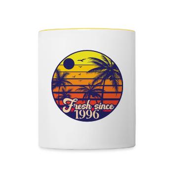 Vintage 1996 - Tasse zweifarbig - Weiß/Gelb - Vorne