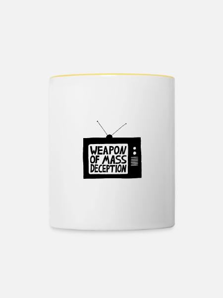 WEAPON OF MASS DECEPTION - Tasse zweifarbig - Weiß/Gelb