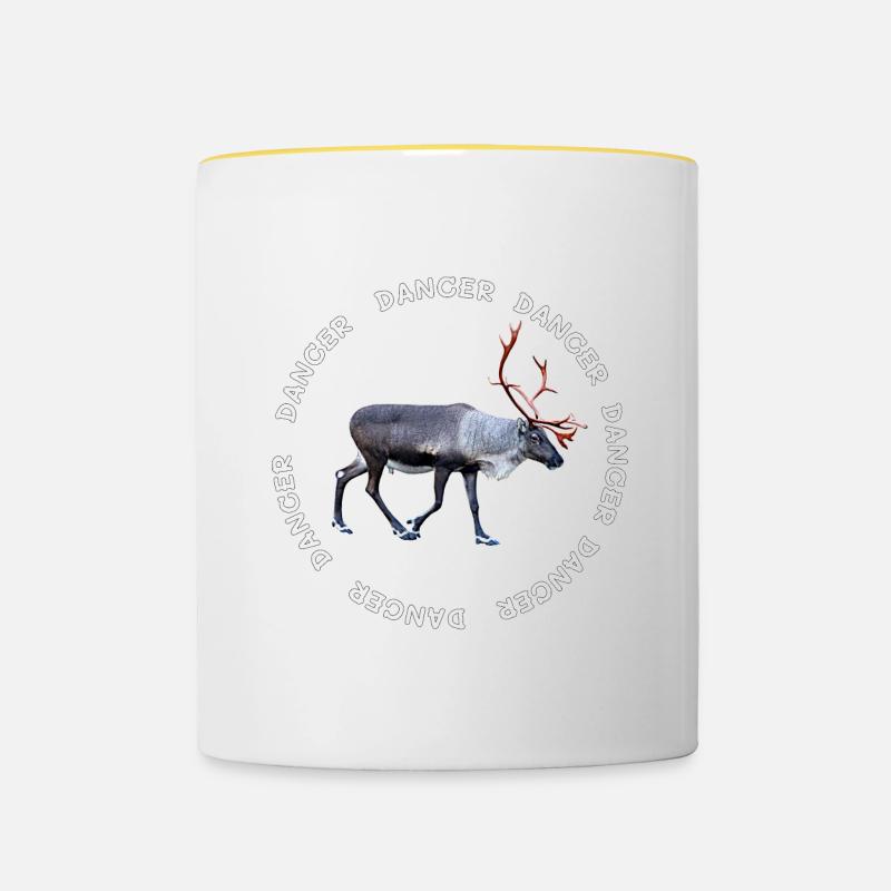 DANSEUR - Mug contrasté - blanc/jaune