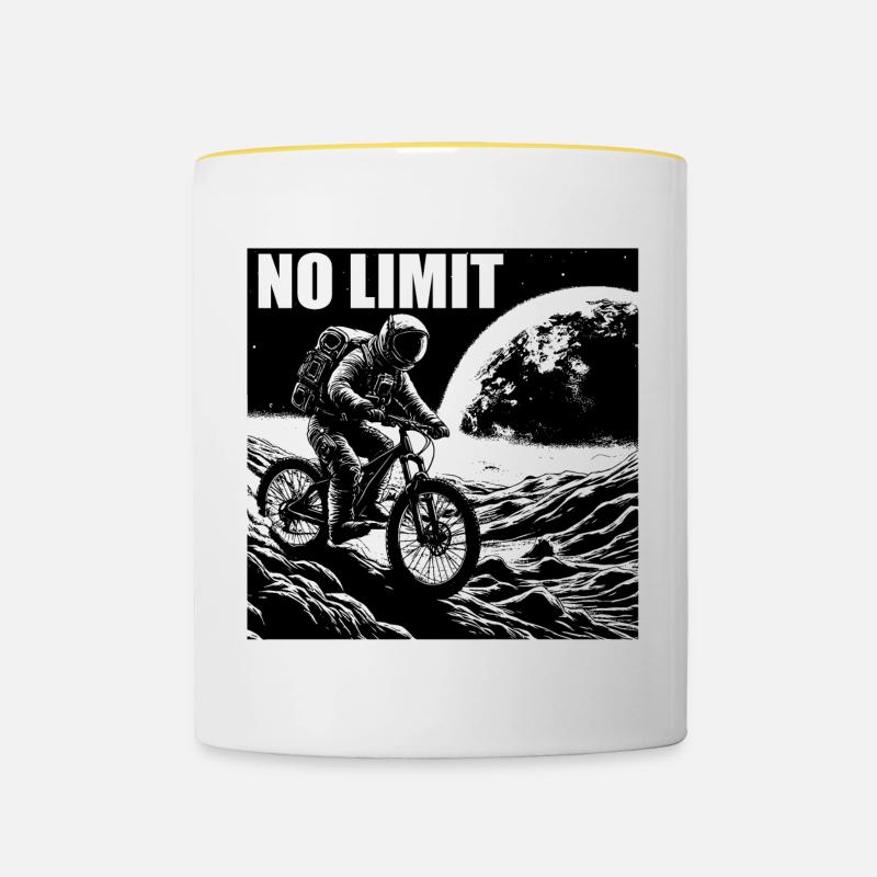 NO LIMIT - Mug contrasté - blanc/jaune