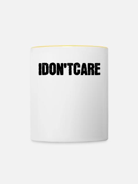 Ist Mir Wurscht Statement Egal - Tasse zweifarbig - Weiß/Gelb