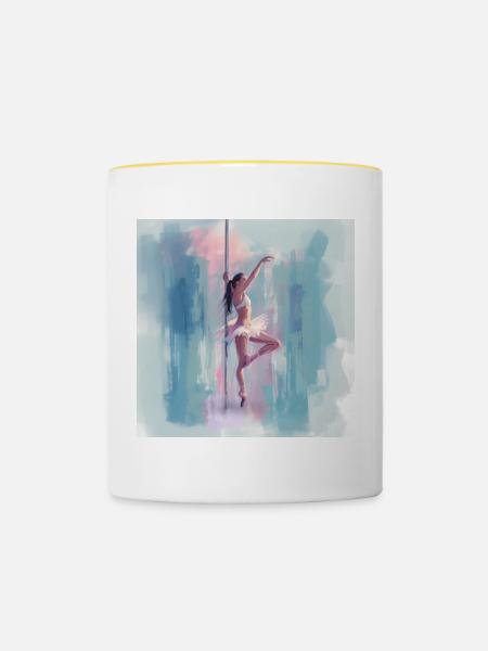 Guache Pole Pirouette - Tasse zweifarbig - Weiß/Gelb