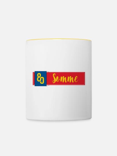 Summe - Tasse zweifarbig - Weiß/Gelb