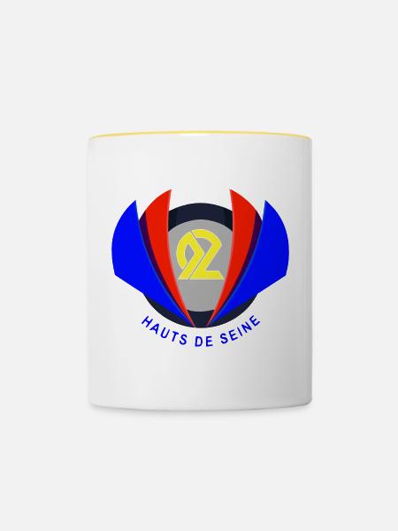 Hauts de seine - Tasse zweifarbig - Weiß/Gelb